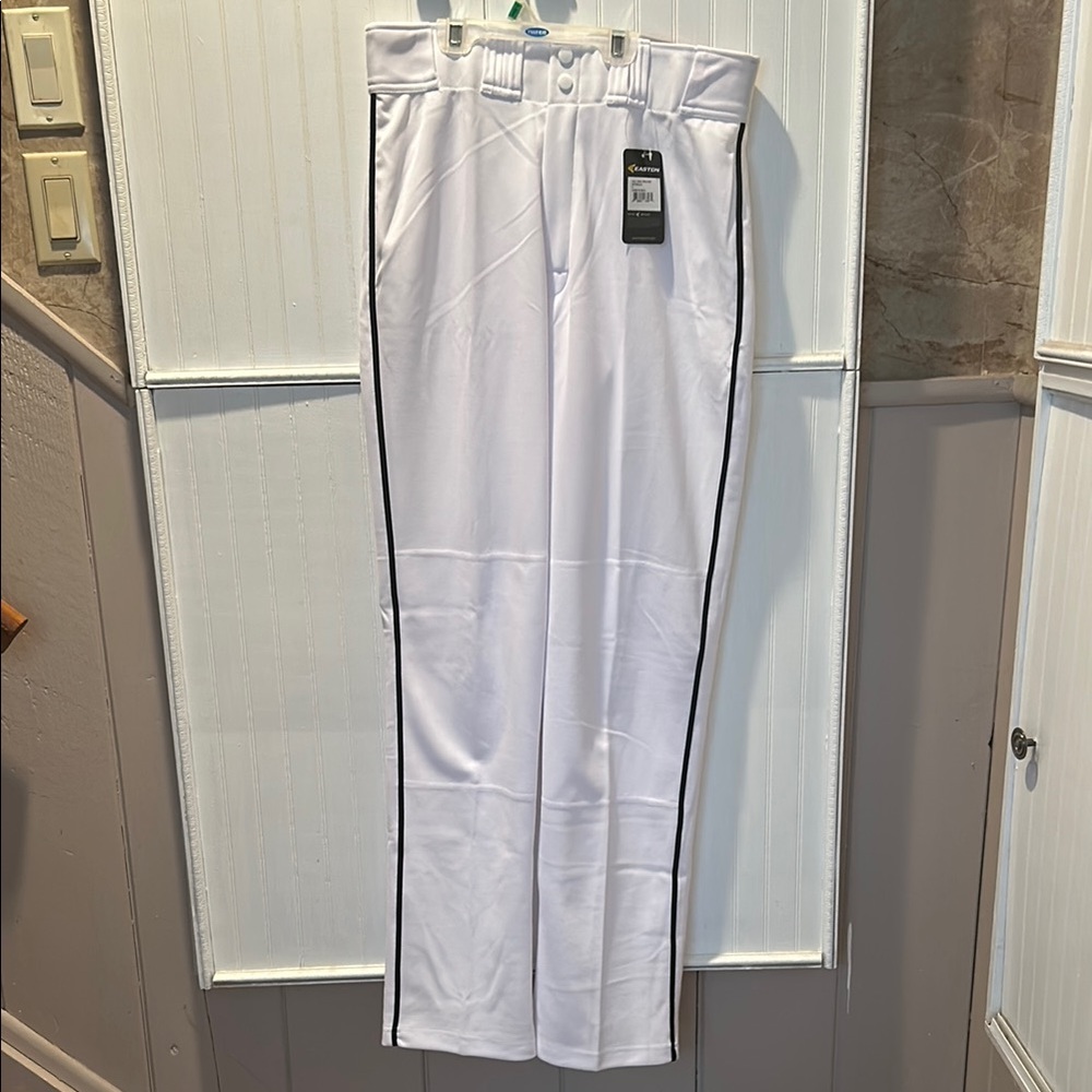 Easton White Baseball Pants with Elastic Waistband